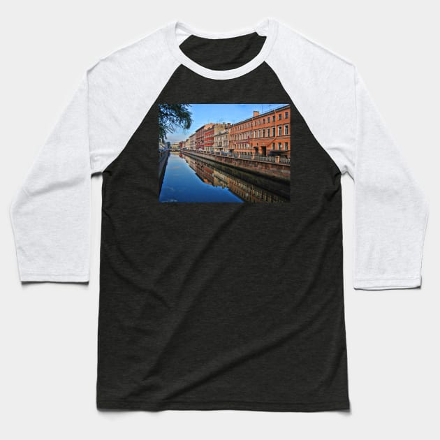 Perfect Reflection at Griboedov Canal. Saint Petersburg, Russia Baseball T-Shirt by vadim19